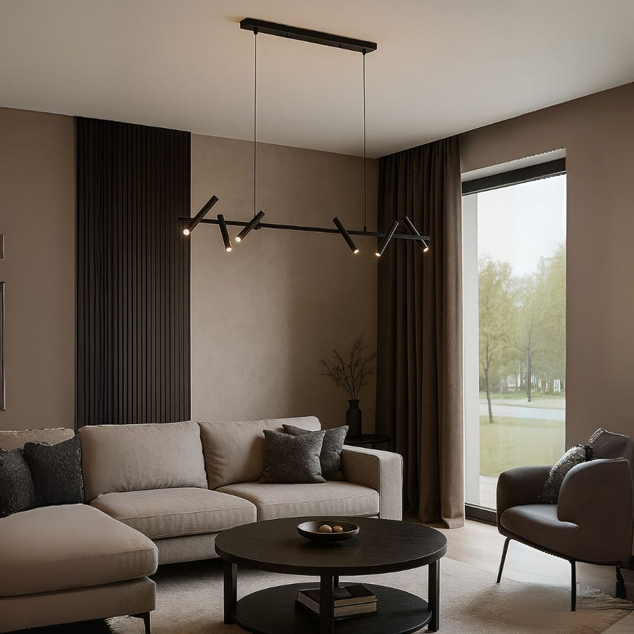 LED luster s diaľkovým ovládaním Harman, 23W, 6 zdrojov, neutrálne svetlo, čierny