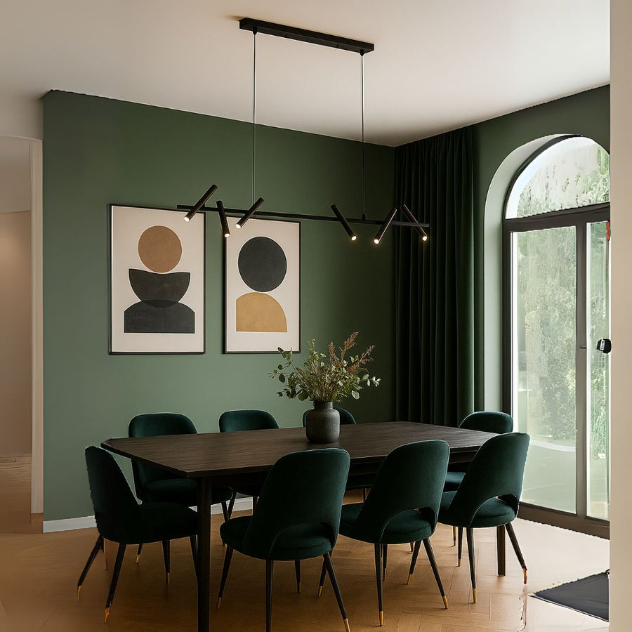 LED luster s diaľkovým ovládaním Harman, 23W, 6 zdrojov, neutrálne svetlo, čierny