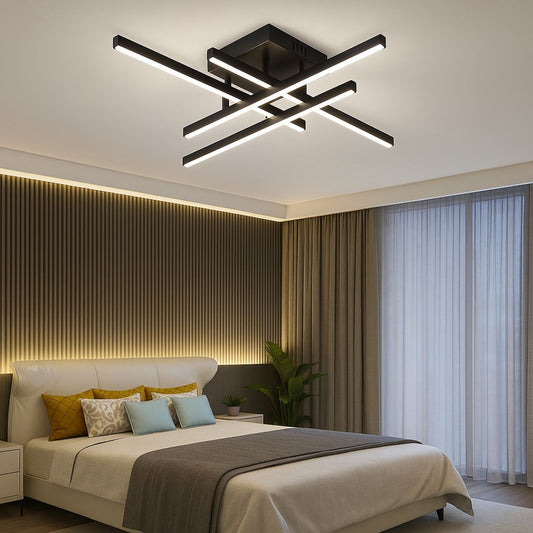 LED luster s diaľkovým ovládaním Aroldo, 43W, stmievateľný, čierny