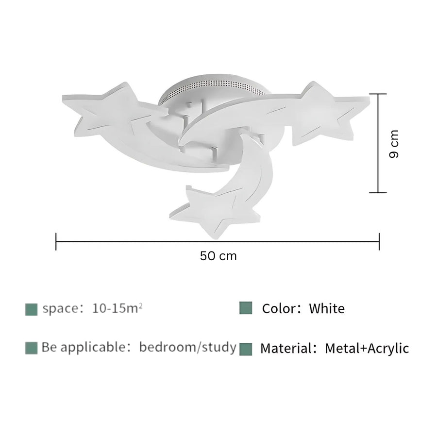 LED luster s diaľkovým ovládaním IPOMOEA 48W, 3 Hviezdičky, Studené/Teplé/Neutrálne svetlo, Stmievateľné, Biely