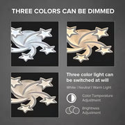 LED luster s diaľkovým ovládaním hypomoa, 69 W, 5 hviezdičiek, studené/horúce/neutrálne svetlo, nestabilné, biele