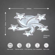LED luster s diaľkovým ovládaním hypomoa, 69 W, 5 hviezdičiek, studené/horúce/neutrálne svetlo, nestabilné, biele