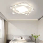LED túžba s diaľkovým ovládaním moderného vetra, 106 W, 2 štvorce, studené/horúce/neutrálne svetlo, nestabilné, biele