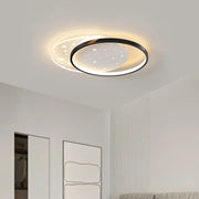 LED túžba s diaľkovým ovládaním merania Lunaro, 110 W, 2 kruhov, studené/horúce/neutrálne svetlo, nestabilné, čierne