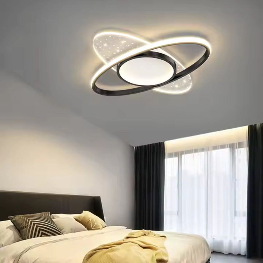 LED luster s diaľkovým ovládaním VARIO 110W, oválny, studené/teplé/neutrálne svetlo, stmievateľné, čierny