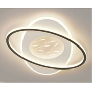 LED luster s diaľkovým ovládaním Nero ORBIT, 125W, oválne, studené/horúce/neutrálne svetlo, nestabilné, čierne