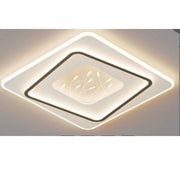 LED luster s geometrickým riadkom diaľkového ovládača, 125 W, 2 štvorce, studené/horúce/neutrálne svetlo, nestabilné, čierne