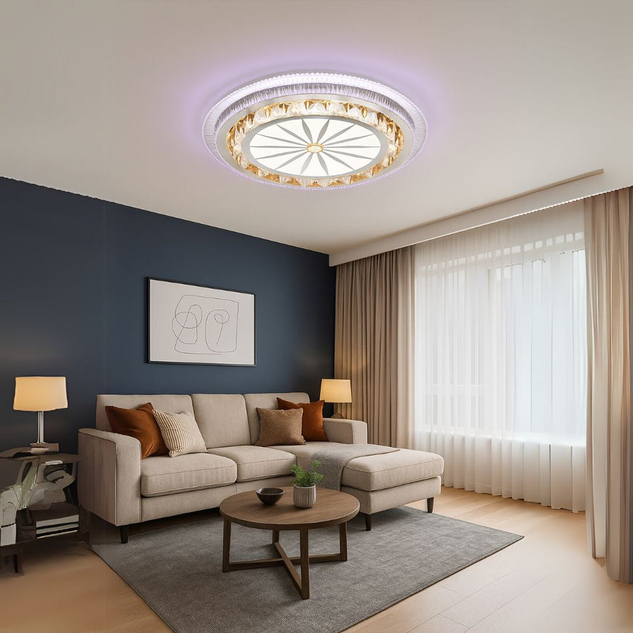 LED luster s diaľkovým ovládaním DAVIDE RGB 70W, modré/studené/teplé svetlo, stmievateľné, biela