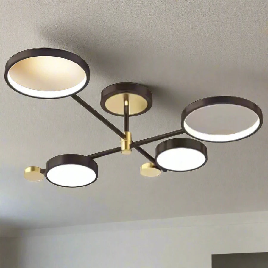 LED luster s diaľkovým ovládaním MARIA, 45W, 4 prvky, teplé/studené/neutrálne svetlo, stmievateľné, čierny