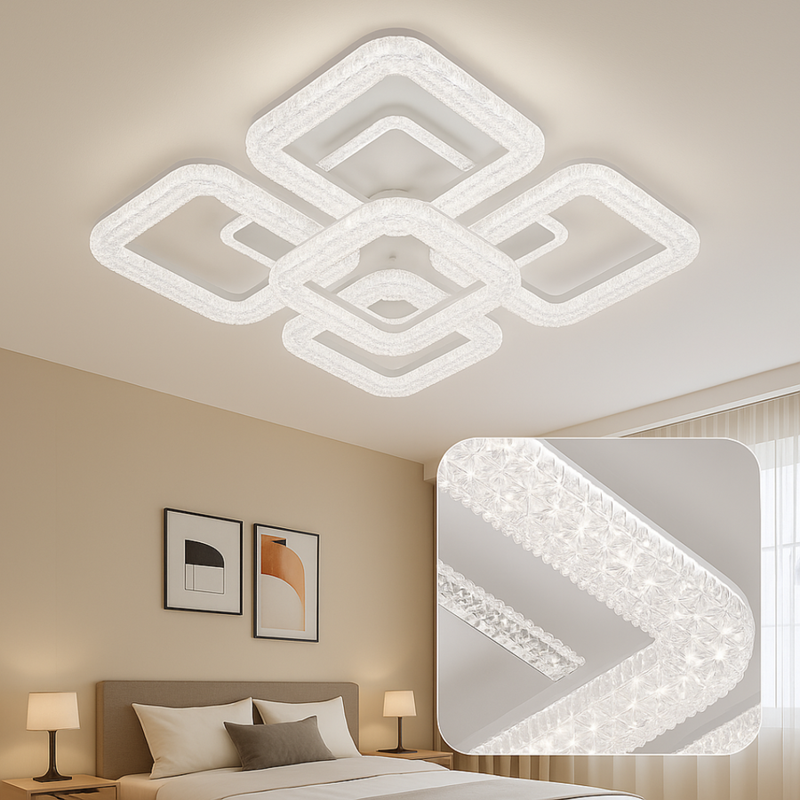 Astrid LED luster s diaľkovým ovládaním, 114W, stmievateľný, biely