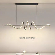 LED luster zavesený s diaľkovým ovládaním stuhy, 66 W, nastaviteľná výška, studené/horúce/neutrálne svetlo, nestabilné, čierne