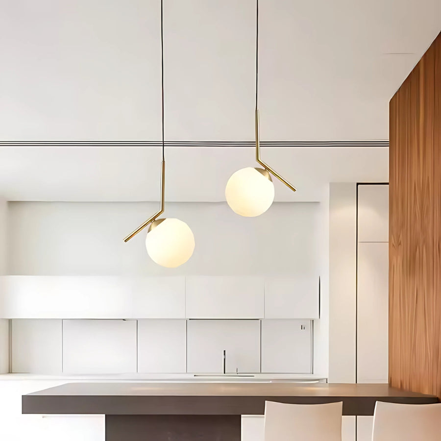 Luster LOFT Haven, 1x E27, zlatá biela, kov, nastaviteľná výška, moderný