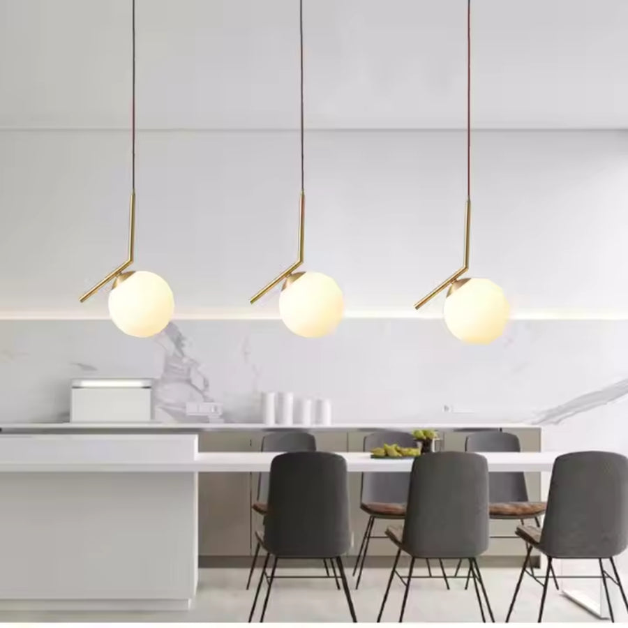 Luster LOFT Haven, 1x E27, zlatá biela, kov, nastaviteľná výška, moderný