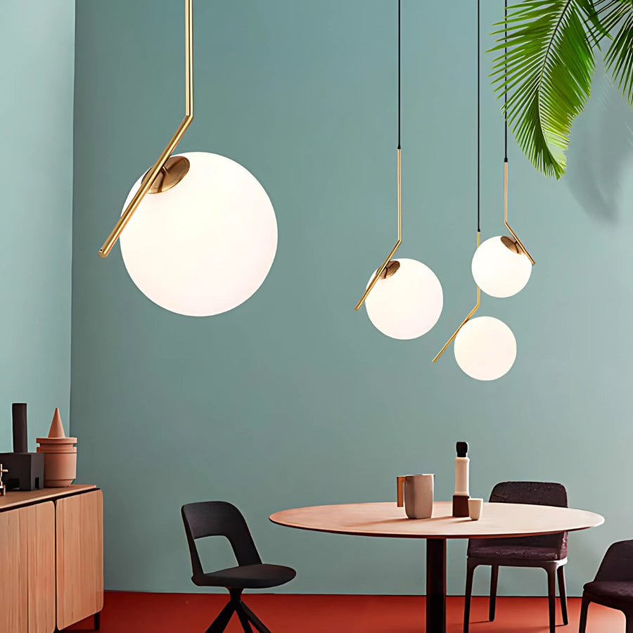Luster LOFT Haven, 1x E27, zlatá biela, kov, nastaviteľná výška, moderný