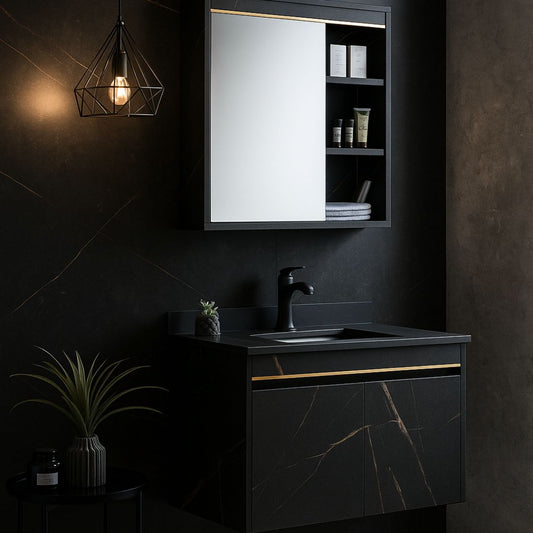 Súprava kúpeľňového nábytku 60x50cm 2 kusy čierna