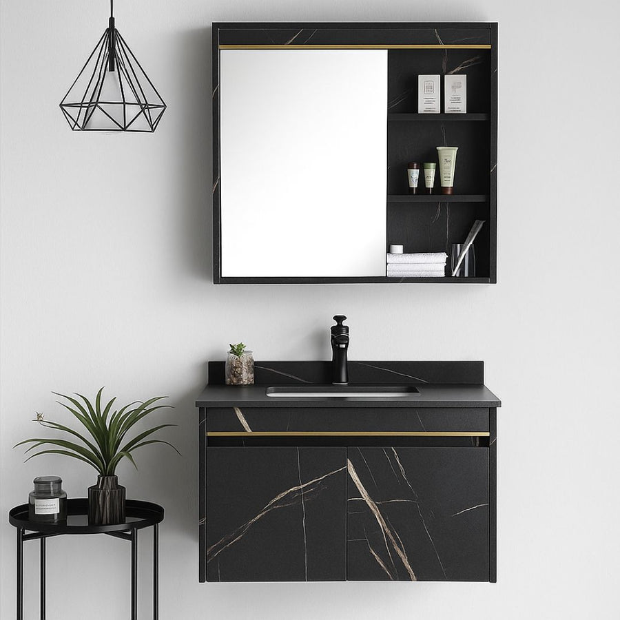 Súprava kúpeľňového nábytku 60x50cm 2 kusy čierna