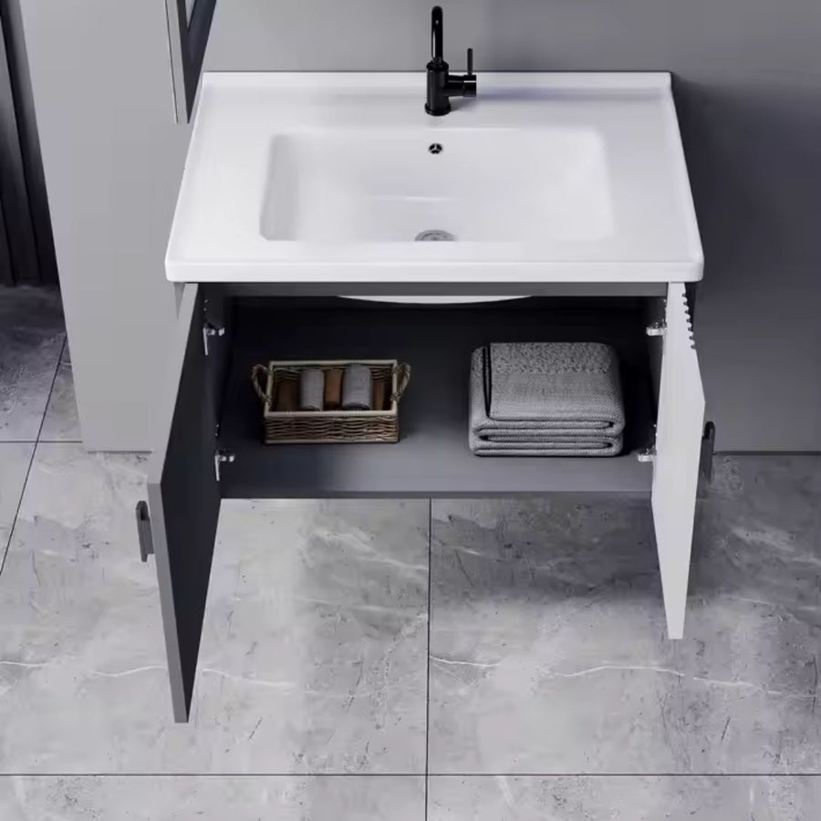 MYKONOS Súprava kúpeľňového nábytku, 60x40cm, 2 kusy, sivá a biela