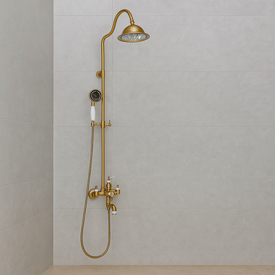 Sprchový stĺpec, sanitárna mosadz, zlato, WZY/310/B