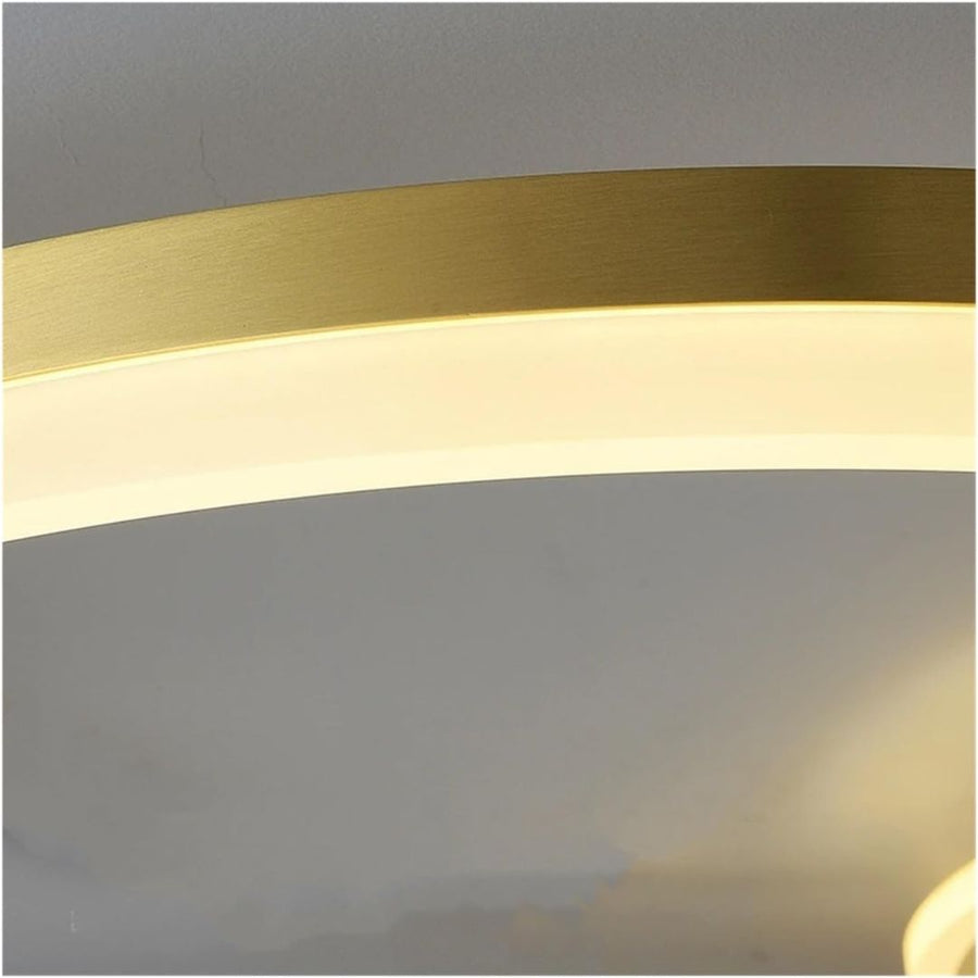 LED luster s diaľkovým ovládaním DARIO, 4 kruhy, 112W, teplé/studené/neutrálne svetlo, stmievateľné, zlaté