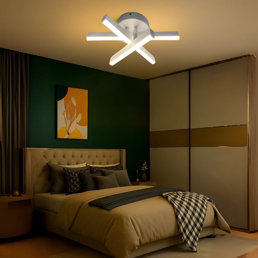 LED luster Diego, 18W, biely, kov, studené/teplé/neutrálne svetlo