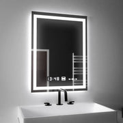 Obdĺžnikové LED zrkadlo 45x60cm Verite Motionglow MARCLELL SMONABLE CLOCKY SYSTÉM A SMOLNÝ TERMOMERMER