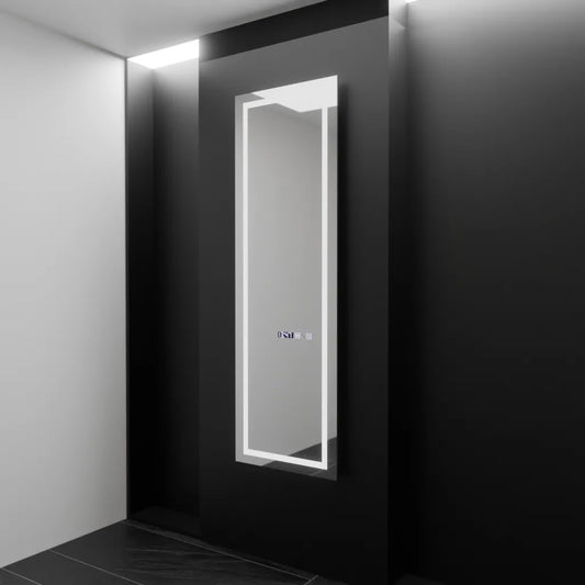 Obdĺžnikové LED zrkadlo, 45x140cm, Radarový senzor Giulia Marcello, Demister System, Hodiny & Teplomer, Dimabila, Toalet Couture