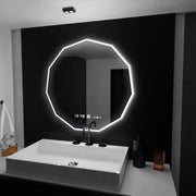 Zrkadlo LED Polygon 70 cm Judith Sensor Motionglow Marcellow System Defosting Clocks a Smoteble Therometer