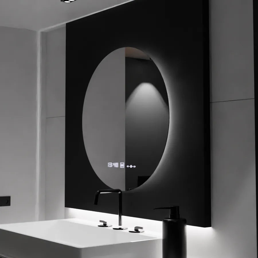 Zrkadlo LED 80 cm serenit Motionglow Marcellow System Defosting Clock a Smoteble Therometer