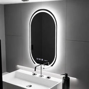 Oválne LED zrkadlo, 60x80cm, Eminence MotionGlow Marcello, Demister System, Hodiny & Teplomer, Stmievateľné