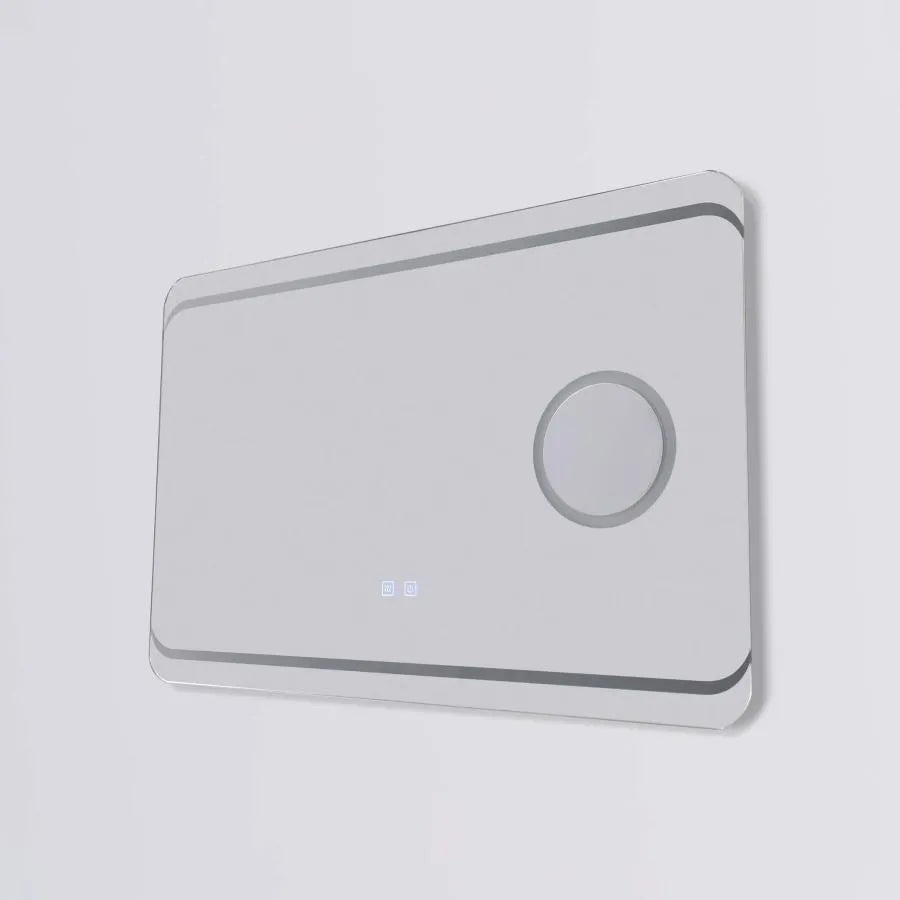 Obdĺžnikové LED zrkadlo, 80x60cm, Stella Touch, Demister System