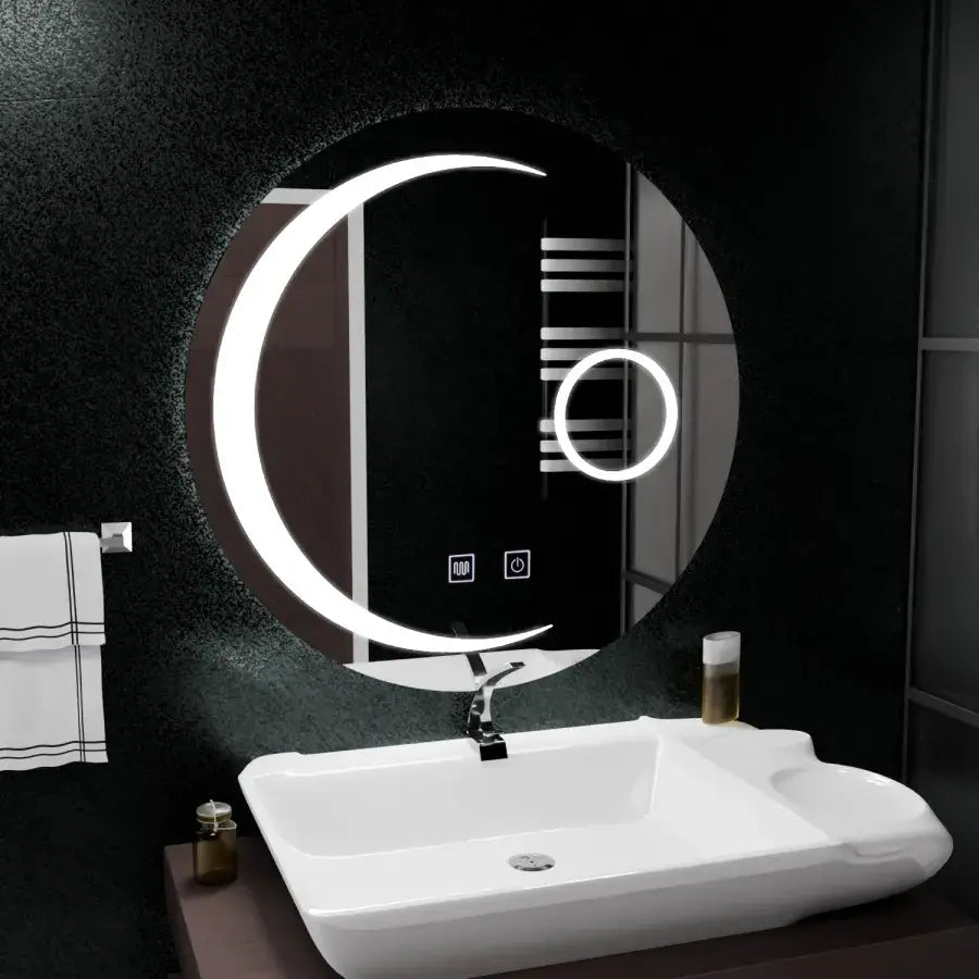 Round LED zrkadlo 70 cm dotykový systém Anello Deaktiving