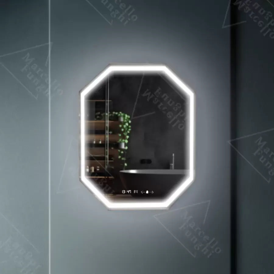 Zrkadlový LED mnohouholník 60x80cm Ralya Sensor Motionglow System Systémové postihnutia a teplomer smiešne
