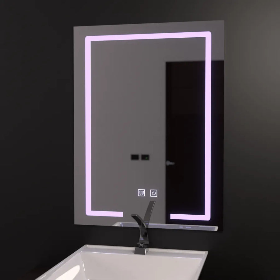 Obdĺžnikové LED zrkadlo 60x80cm, Touch Vesta, Demister System, Stmievateľné