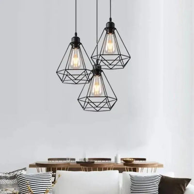 Polust Diamond Tvar, Struktur, 3xe27, čierny, kovový