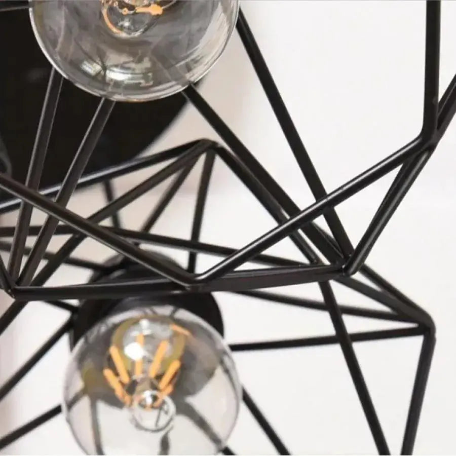 Polust Diamond Tvar, Struktur, 3xe27, čierny, kovový