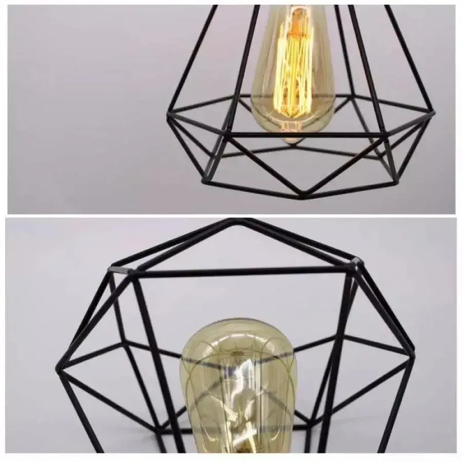 Polust Diamond Tvar, Struktur, 3xe27, čierny, kovový