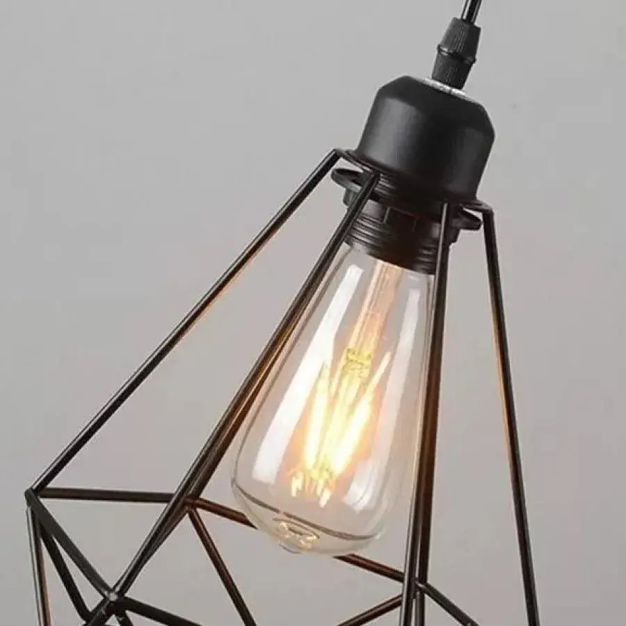 Polust Diamond Tvar, Struktur, 3xe27, čierny, kovový