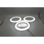 VEĽKÝ 24W LED luster, 3 kruhy, neutrálne svetlo, biely