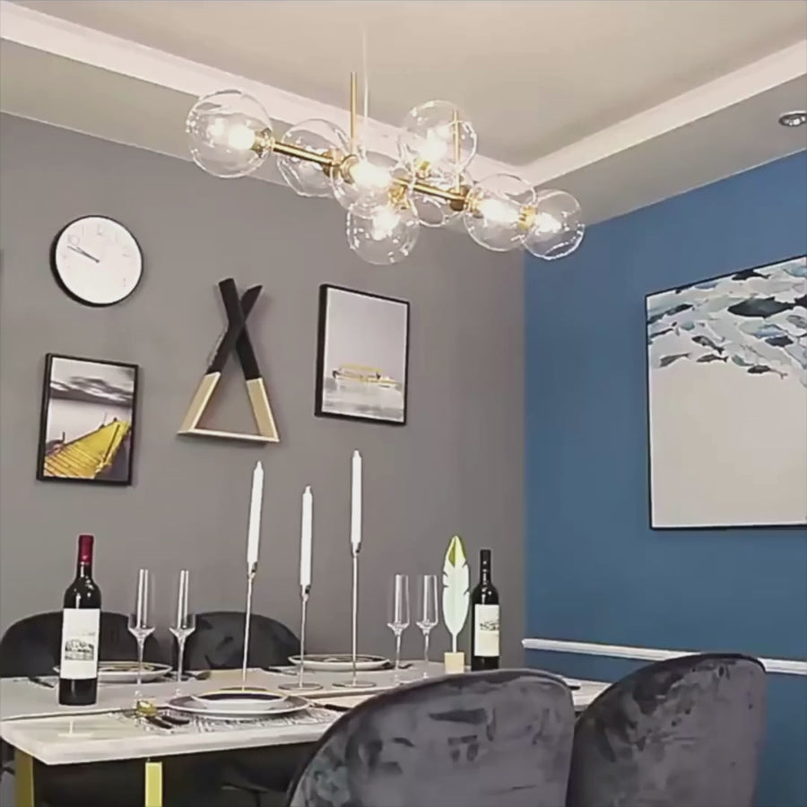 Round, Modest Grand, 8xe27, zlato, kov