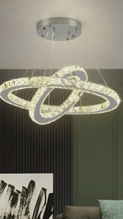 LED LED LUD LUMINIS, 58W, kryštál a kov, smotabilná, nastaviteľná výška, studené/teplé/neutrálne svetlo, luxusné osvetlenie