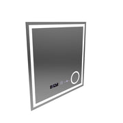 Zrkadlo LED obdĺžnikový 60x60cm Souverain Motionglow Marcello Demantle Clock Defosting Terometer