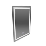 Zrkadlové LED obdĺžnikový obdĺžnik 50x70cm vo vnútri postihnutia dotykového systému