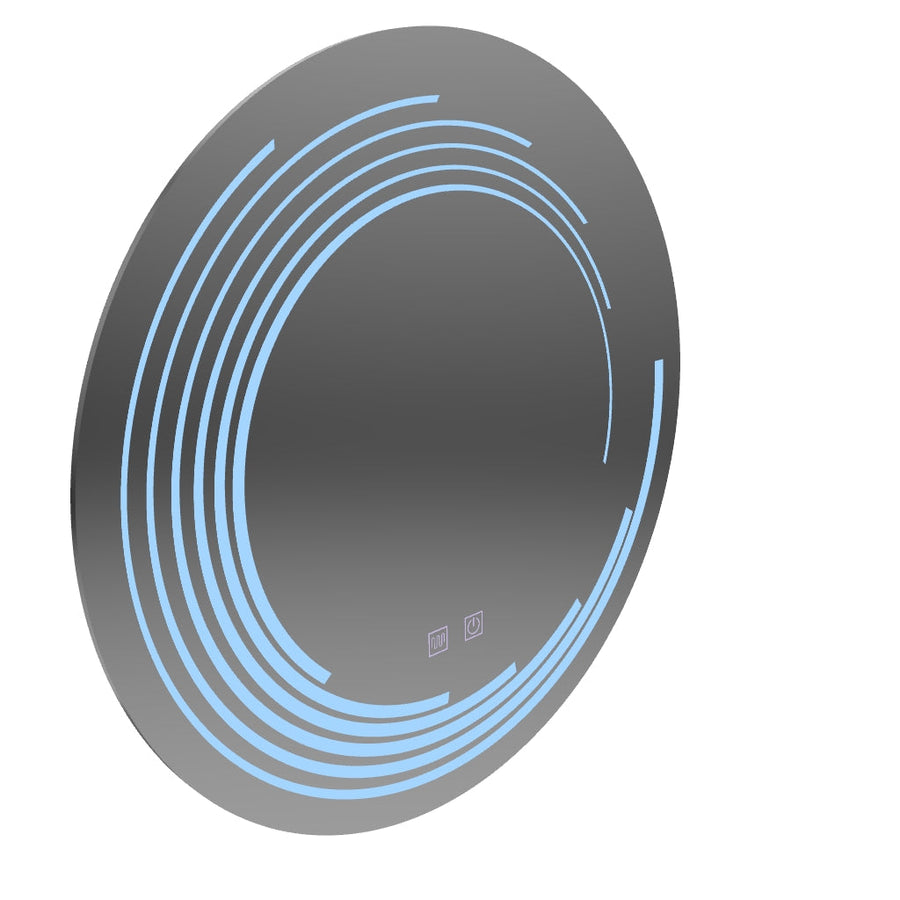 Okrúhle LED zrkadlo, 60 cm, Lira Touch, Demister System, Stmievateľné