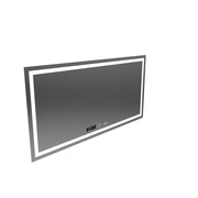 Obdĺžnikové LED zrkadlo 120x60cm Verite Motionglow Marcellow Smoteble Clock Defosting System