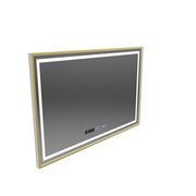 Zrkadlo LED obdĺžnikový 120x80cm Specchio Motionglow Marcello Clock Defrition System & Smoteble Therometer