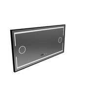 Obdĺžnikové LED zrkadlo 120x80cm Motionglow Sensor Marcello Demonant Clock Defosting System