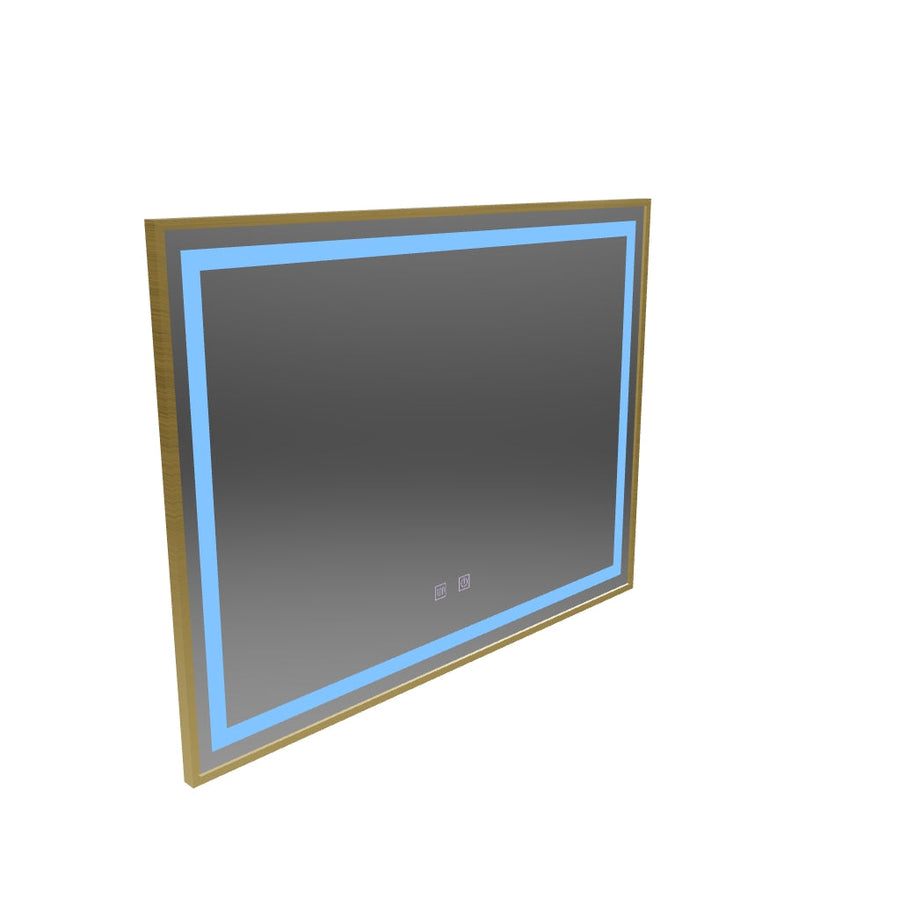 LED Touch Kariri Mirror, 80x60 cm, funkcia odmrazovania, rám s brúsenými ružami