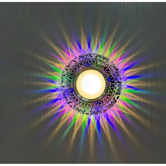 LED bodová, CROMIO II, 4W, Okrúhla, RGB/Studené svetlo, Transparentná