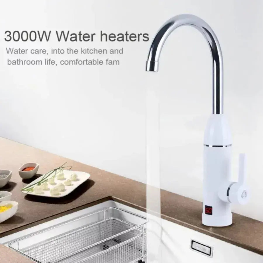 Okamžitý elektrický kohútik pre horúcu vodu, LCD displej, biely, LZ-501X