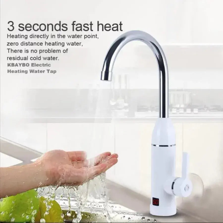 Okamžitý elektrický kohútik pre horúcu vodu, LCD displej, biely, LZ-501X